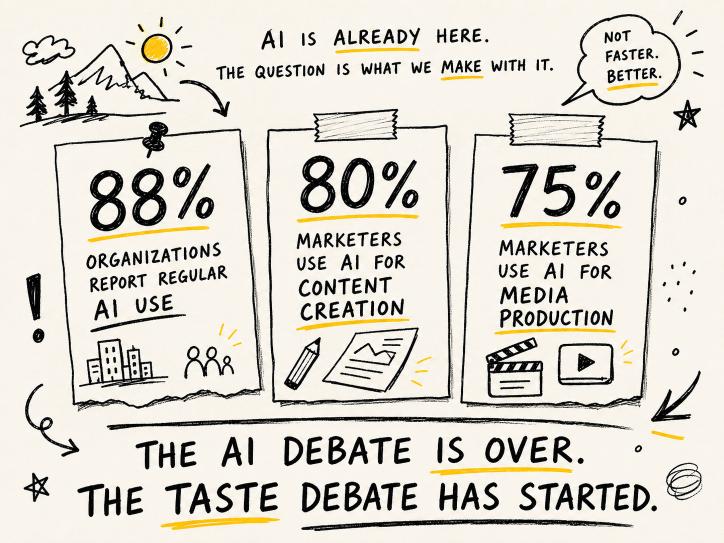 The AI debate is over. The taste debate has started.